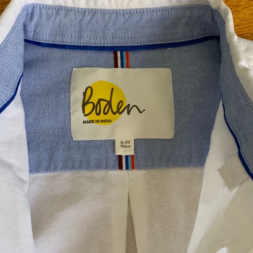 Boden white cotton button down